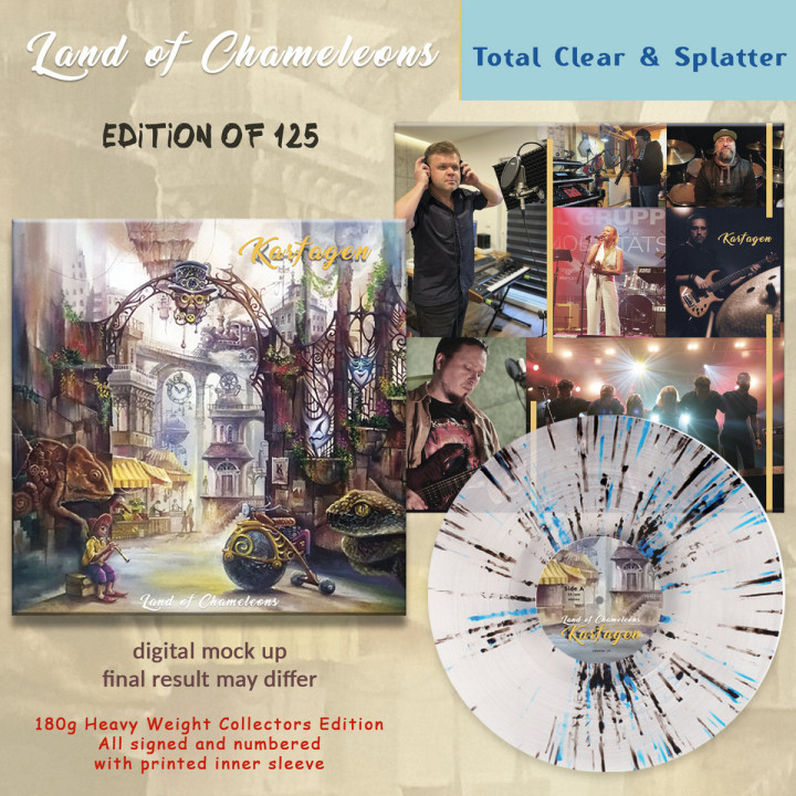 Karfagen - Land Of Chameleons (LP Clear with Black & Blue Splatter)
