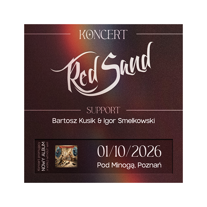 Bilet Kolekcjonerski Red Sand - 01.10.2026, Klub Pod Minogą, Poznań